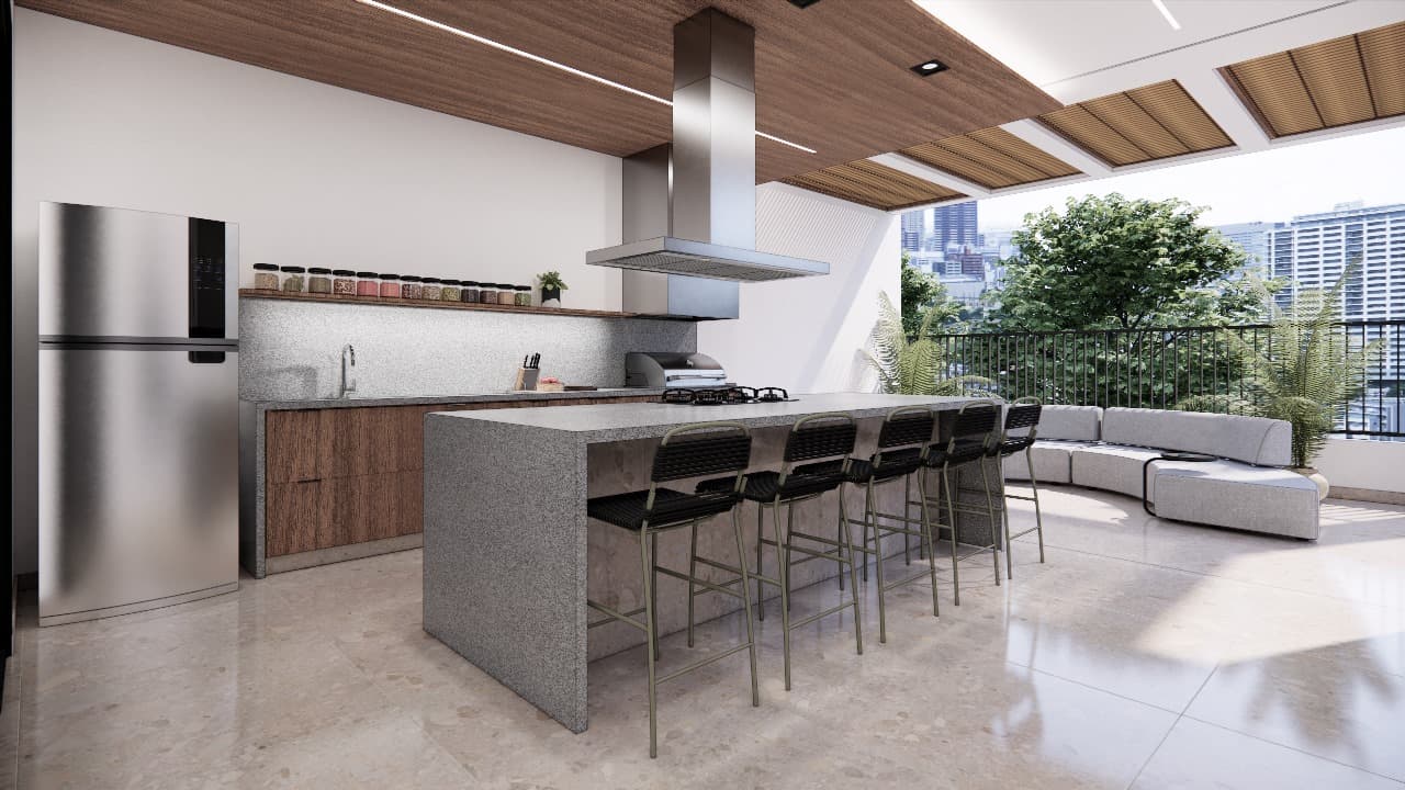 Área de lazer residencial Skyline 520 — academia, coworking e espaços de bem-estar 17