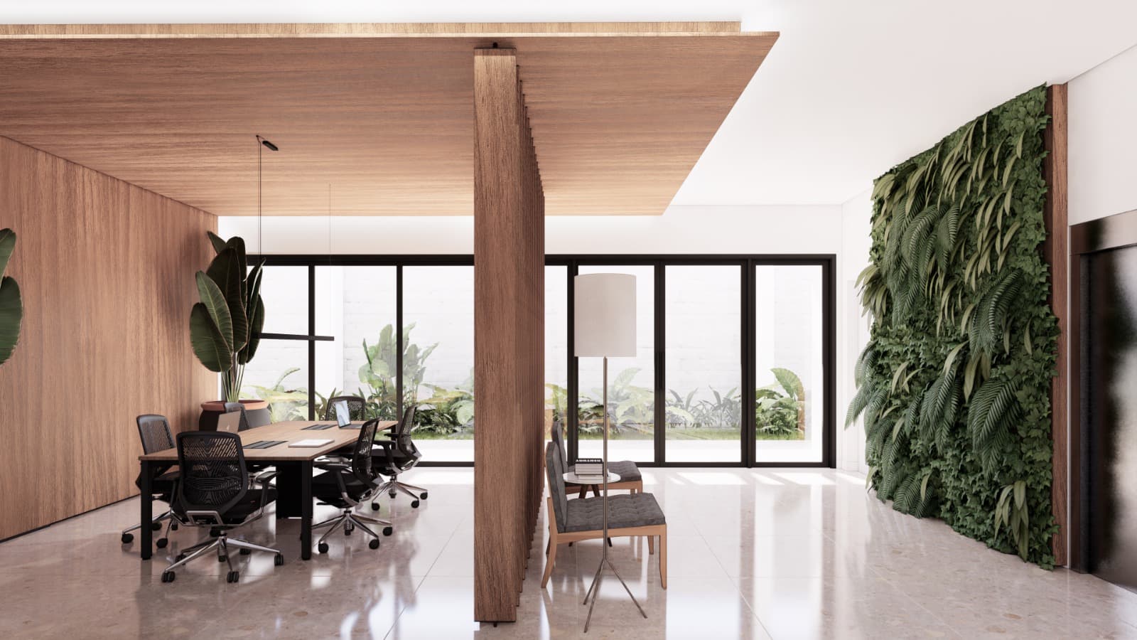 Área de lazer studio Skyline 520 — espaço gourmet, rooftop e áreas de convivência 2